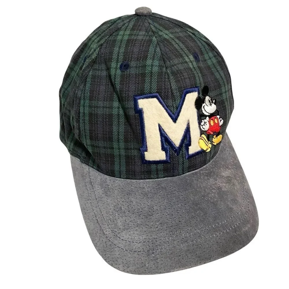 Vintage Disney- Goofy Hat Co. - Mickey Mouse Plaid Adjustable Hat 1990's in OS
